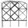 Vigoro 18 in. Lattice Black Folding Metal Garden Fence -KANTE Sales black metal vigoro garden fencing 51464 64 1000