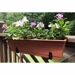 Vigoro Adjustable Window Planter Box Single Metal Bracket -KANTE Sales black metal vigoro plant hangers 51472 1f 1000