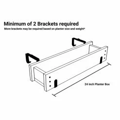 Vigoro Adjustable Window Planter Box Single Metal Bracket -KANTE Sales black metal vigoro plant hangers 51472 4f 1000