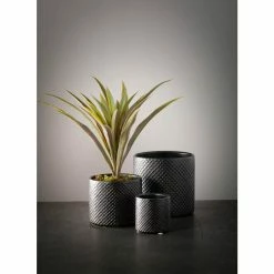 SULLIVANS Black Ceramic Pot -Set of 3 9 SULLIVANS Black Ceramic Pot -Set of 3 -KANTE Sales black sullivans plant pots cm2939 1f 1000