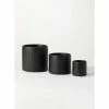SULLIVANS Black Ceramic Pot -Set of 3 -KANTE Sales black sullivans plant pots cm2939 64 1000