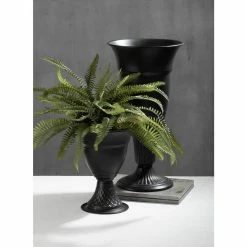 SULLIVANS Metal Black Urns (Set of 2) -KANTE Sales black sullivans urn planters met1687 4f 1000