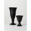 SULLIVANS Metal Black Urns (Set of 2) 1 SULLIVANS Metal Black Urns (Set of 2) -KANTE Sales black sullivans urn planters met1687 64 1000