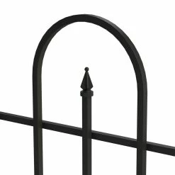 Vigoro Westbrook 36 in. x 48 in. Black Steel Fence Panel -KANTE Sales black vigoro garden fencing 860329 1d 1000