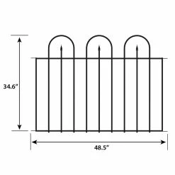 Vigoro Westbrook 36 in. x 48 in. Black Steel Fence Panel -KANTE Sales black vigoro garden fencing 860329 40 1000