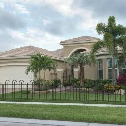 Vigoro Westbrook 36 in. x 48 in. Black Steel Fence Panel -KANTE Sales black vigoro garden fencing 860329 44 1000