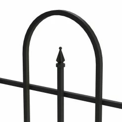 Vigoro Westbrook 36 in. x 48 in. Black Steel Fence Panel (4-Pack) -KANTE Sales black vigoro garden fencing 860329 4pk 1d 1000