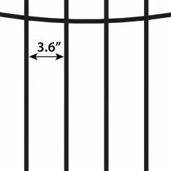 Vigoro Beaumont 40.4 in. H x 49.6 in. W Black Steel 3-Rail Fence Panel -KANTE Sales black vigoro garden fencing 860336 a0 1000