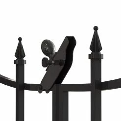 Vigoro Beaumont No Dig 40.4 in. H x 53.7 in. W Black Steel Decorative Fence Gate -KANTE Sales black vigoro garden fencing 860343 4f 1000