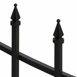 Vigoro Beaumont No Dig 40.4 in. H x 53.7 in. W Black Steel Decorative Fence Gate -KANTE Sales black vigoro garden fencing 860343 a0 1000