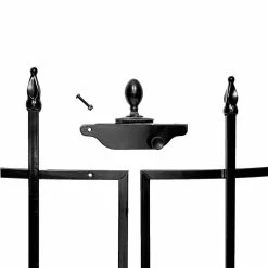 Vigoro Beaumont No Dig 40.4 in. H x 53.7 in. W Black Steel Decorative Fence Gate -KANTE Sales black vigoro garden fencing 860343 c3 1000