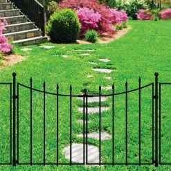 Vigoro Empire/Westbrook 28 in. Black Steel Decorative Fence Gate 18 Vigoro Empire/Westbrook 28 in. Black Steel Decorative Fence Gate -KANTE Sales black vigoro garden fencing 860350 c3 1000