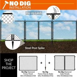 Vigoro Beaumont 53.3 in. x 3 in. x 3 in. Black Steel Fence Post and Stake -KANTE Sales black vigoro garden fencing 860367 44 1000