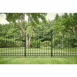 Vigoro Beaumont 53.3 in. x 3 in. x 3 in. Black Steel Fence Post and Stake -KANTE Sales black vigoro garden fencing 860367 4f 1000