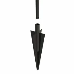 Vigoro Beaumont 53.3 in. x 3 in. x 3 in. Black Steel Fence Post and Stake -KANTE Sales black vigoro garden fencing 860367 a0 1000