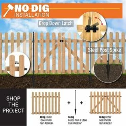 Vigoro Beaumont 53.3 in. x 3 in. x 3 in. Black Steel Fence Post and Stake -KANTE Sales black vigoro garden fencing 860367 c3 1000