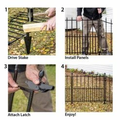 Vigoro Empire 30 in. x 36 in. Black Steel Fence Panel 27 Vigoro Empire 30 in. x 36 in. Black Steel Fence Panel -KANTE Sales black vigoro garden fencing 860374 31 1000