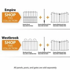 Vigoro Empire 30 in. x 36 in. Black Steel Fence Panel 22 Vigoro Empire 30 in. x 36 in. Black Steel Fence Panel -KANTE Sales black vigoro garden fencing 860374 4f 1000