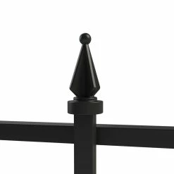 Vigoro Empire 30 in. x 36 in. Black Steel 3-Rail Fence Panel (4-Pack) 20 Vigoro Empire 30 in. x 36 in. Black Steel 3-Rail Fence Panel (4-Pack) -KANTE Sales black vigoro garden fencing 860374 4pk 1d 1000
