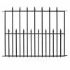 Vigoro Empire 30 in. x 36 in. Black Steel Fence Panel -KANTE Sales black vigoro garden fencing 860374 64 1000