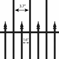 Vigoro Empire 30 in. x 36 in. Black Steel Fence Panel 17 Vigoro Empire 30 in. x 36 in. Black Steel Fence Panel -KANTE Sales black vigoro garden fencing 860374 a0 1000