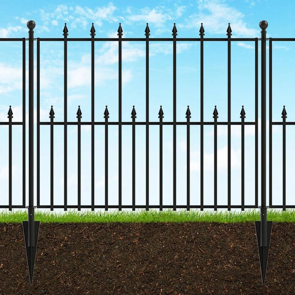 Vigoro Empire 30 in. x 36 in. Black Steel Fence Panel 9 Vigoro Empire 30 in. x 36 in. Black Steel Fence Panel - Image 7