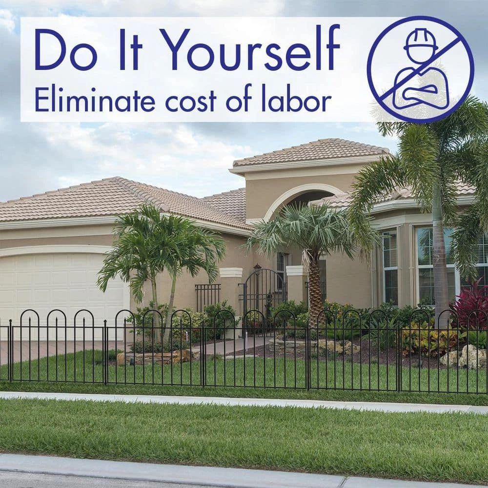 Vigoro Empire/Westbrook 41 in. x 2.3 in. x 2.3 in. Black Steel Fence Post (5-Pack) 4 Vigoro Empire/Westbrook 41 in. x 2.3 in. x 2.3 in. Black Steel Fence Post (5-Pack) - Image 2