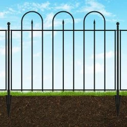 Vigoro Empire/Westbrook 41 in. x 2.3 in. x 2.3 in. Black Steel Fence Post -KANTE Sales black vigoro garden fencing 860398 c3 1000