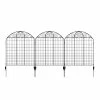 Vigoro Rockdale 43.8 in. Black Steel Fence Panel (3-Pack) -KANTE Sales black vigoro garden fencing 860404 64 1000
