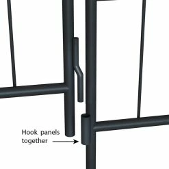 Vigoro Rockdale 43.8 in. Black Steel Fence Panel (6-Pack) 18 Vigoro Rockdale 43.8 in. Black Steel Fence Panel (6-Pack) -KANTE Sales black vigoro garden fencing 860404 6pk 66 1000