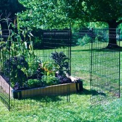 Vigoro 44 in. H x 36 in. W Steel Multi-Purpose No Dig Black Fence Panel -KANTE Sales black vigoro garden fencing 860411 31 1000