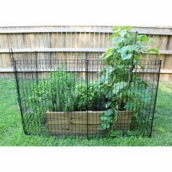 Vigoro 44 in. H x 36 in. W Steel Multi-Purpose No Dig Black Fence Panel -KANTE Sales black vigoro garden fencing 860411 44 1000
