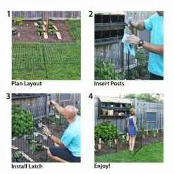 Vigoro 49 in. H Steel No Dig Multi-Purpose Black Latch 13 Vigoro 49 in. H Steel No Dig Multi-Purpose Black Latch -KANTE Sales black vigoro garden fencing 860435 c3 1000