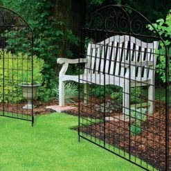 Vigoro Rockdale 41.9 in. Black Steel Fence Gate 23 Vigoro Rockdale 41.9 in. Black Steel Fence Gate -KANTE Sales black vigoro garden fencing 860442 31 1000