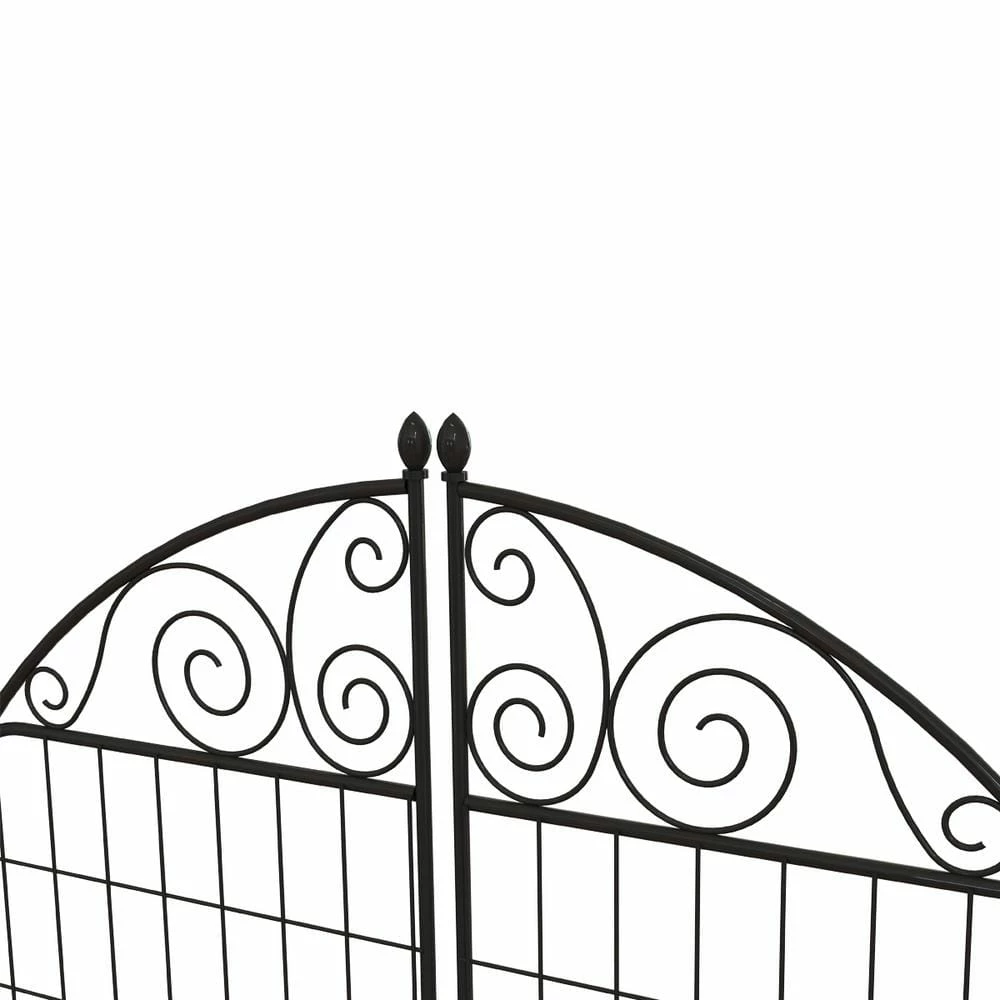 Vigoro Rockdale 41.9 in. Black Steel Fence Gate 6 Vigoro Rockdale 41.9 in. Black Steel Fence Gate - Image 4