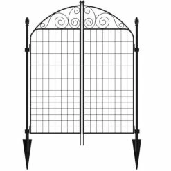 Vigoro Rockdale 41.9 in. Black Steel Fence Gate 18 Vigoro Rockdale 41.9 in. Black Steel Fence Gate -KANTE Sales black vigoro garden fencing 860442 c3 1000