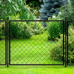 Vigoro 37.3 in. H x 51 in. W Steel Diamond Mesh Garden Fence Panel -KANTE Sales black vigoro garden fencing 860640 76 1000