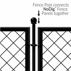 Vigoro 37.3 in. H x 51 in. W Steel Diamond Mesh Garden Fence Panel -KANTE Sales black vigoro garden fencing 860640 c3 1000