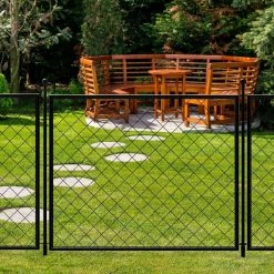 Vigoro 37.3 in. H x 51 in. W Steel Diamond Mesh Garden Fence Panel -KANTE Sales black vigoro garden fencing 860640 fa 1000
