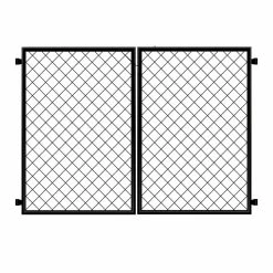 Vigoro 37.3 in. H x 50.2 in. W Steel Diamond Mesh Garden Fence Gate