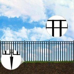 Vigoro 37.2 in. H x 55.7 in. W Steel 3-Rail Garden Fence Gate 19 Vigoro 37.2 in. H x 55.7 in. W Steel 3-Rail Garden Fence Gate -KANTE Sales black vigoro garden fencing 860718 1d 1000