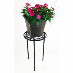 Vigoro 12 in. x 21 in. Black Metal Indoor Round Plant Stand 12 Vigoro 12 in. x 21 in. Black Metal Indoor Round Plant Stand -KANTE Sales black vigoro plant stands 51160 4f 1000