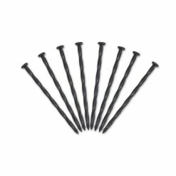 Vigoro 8 in. Black Plastic-Nylon Spiral Anchoring Spikes (8-Pack) -KANTE Sales black vigoro plastic edging 1985 hd 40 1000