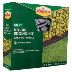 Vigoro 60 ft. No-Dig Landscape Plastic Edging Kit -KANTE Sales black vigoro plastic edging 3001 60hd 3 a0 1000