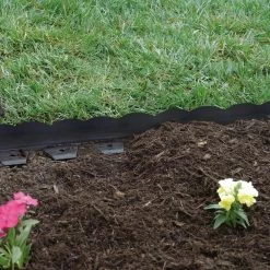 Vigoro 20 ft. x 2.25 in. Black Scalloped Polyethylene No-Dig Edging -KANTE Sales black vigoro plastic edging 3011 20hd 5 c3 1000
