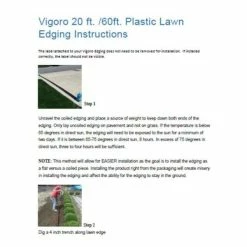 Vigoro 60 ft. x 0.5 in. x 4.5 in. Black Plastic Lawn Edging -KANTE Sales black vigoro plastic edging vig 60c c3 1000