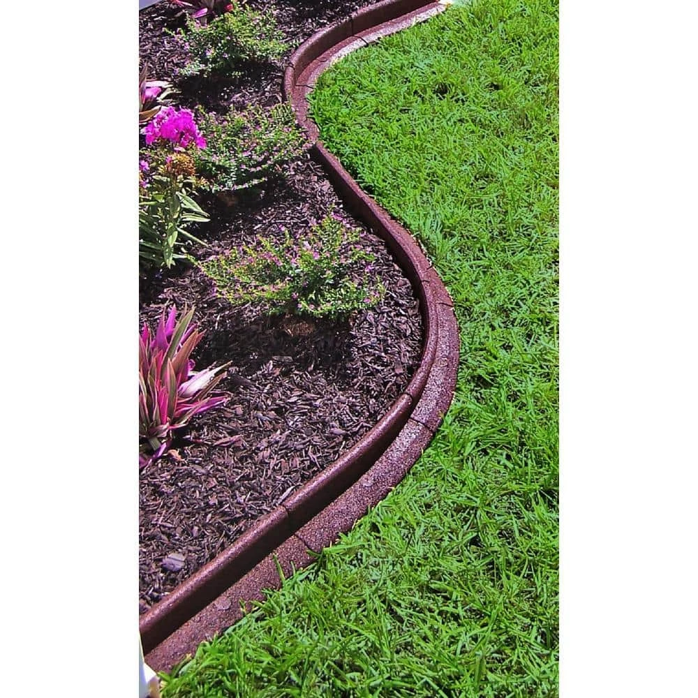 Vigoro EcoBorder 4 ft. Brown Rubber Landscape Edging (Single) 6 Vigoro EcoBorder 4 ft. Brown Rubber Landscape Edging (Single) - Image 4