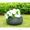 KANTE 16 in. W Round Charcoal Lightweight Concrete/Fiberglass Indoor Outdoor Elegant Bowl Planter -KANTE Sales charcoal kante plant pots osc0051b c60121 64 1000
