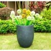 KANTE 21.7 in. H Round Charcoal Concrete/Fiberglass Indoor Outdoor Modern Tall Planter 2 KANTE 21.7 in. H Round Charcoal Concrete/Fiberglass Indoor Outdoor Modern Tall Planter -KANTE Sales charcoal kante plant pots osc0066a c60121 64 1000