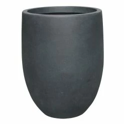 KANTE 21.7 in. H Round Charcoal Concrete/Fiberglass Indoor Outdoor Modern Tall Planter -KANTE Sales charcoal kante plant pots osc0066a c60121 c3 1000